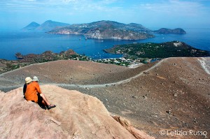 Vulcano vista dal cratere